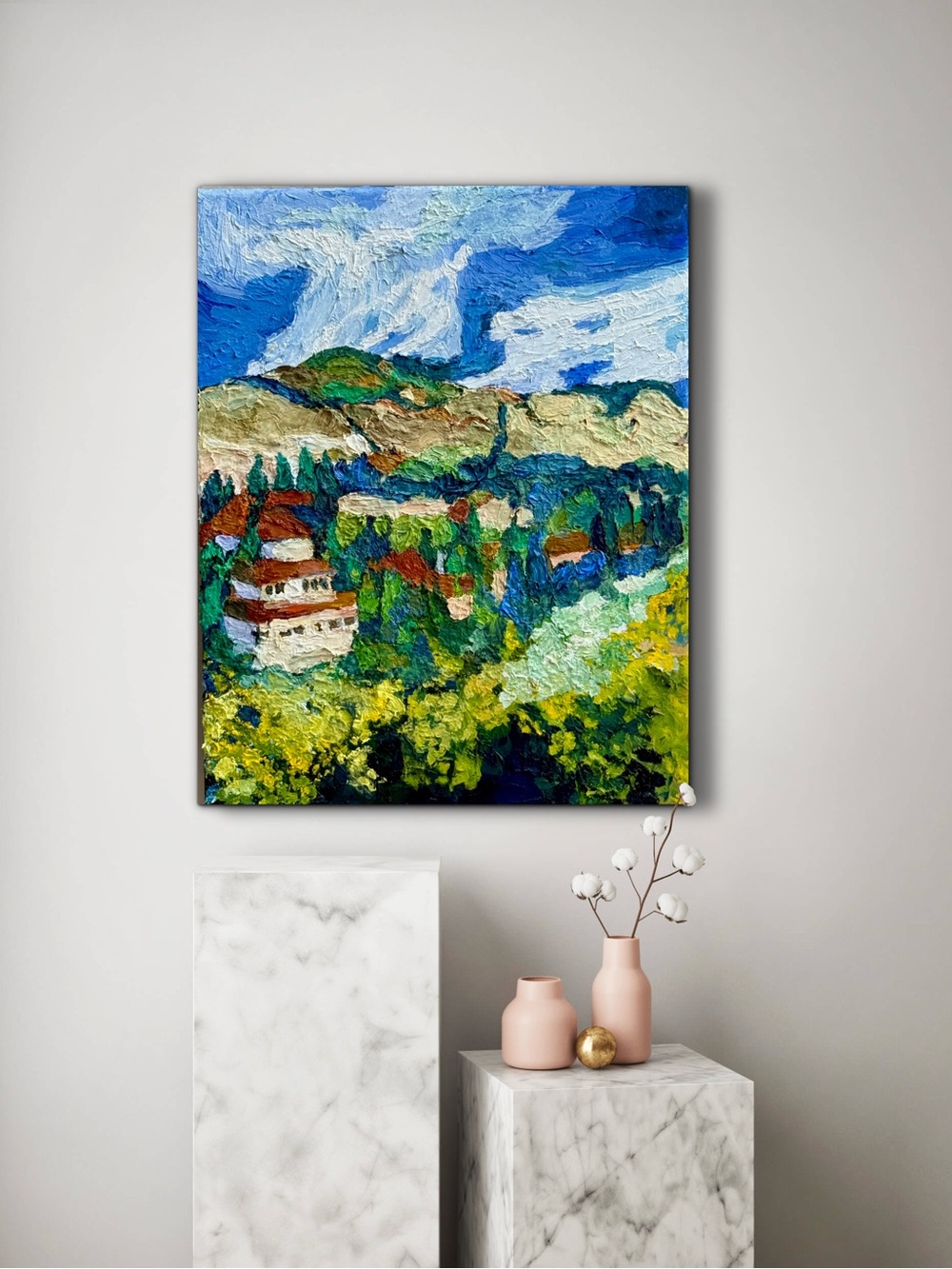 Oil painting, “Albaicin” 11x14” canvas artwork unframed